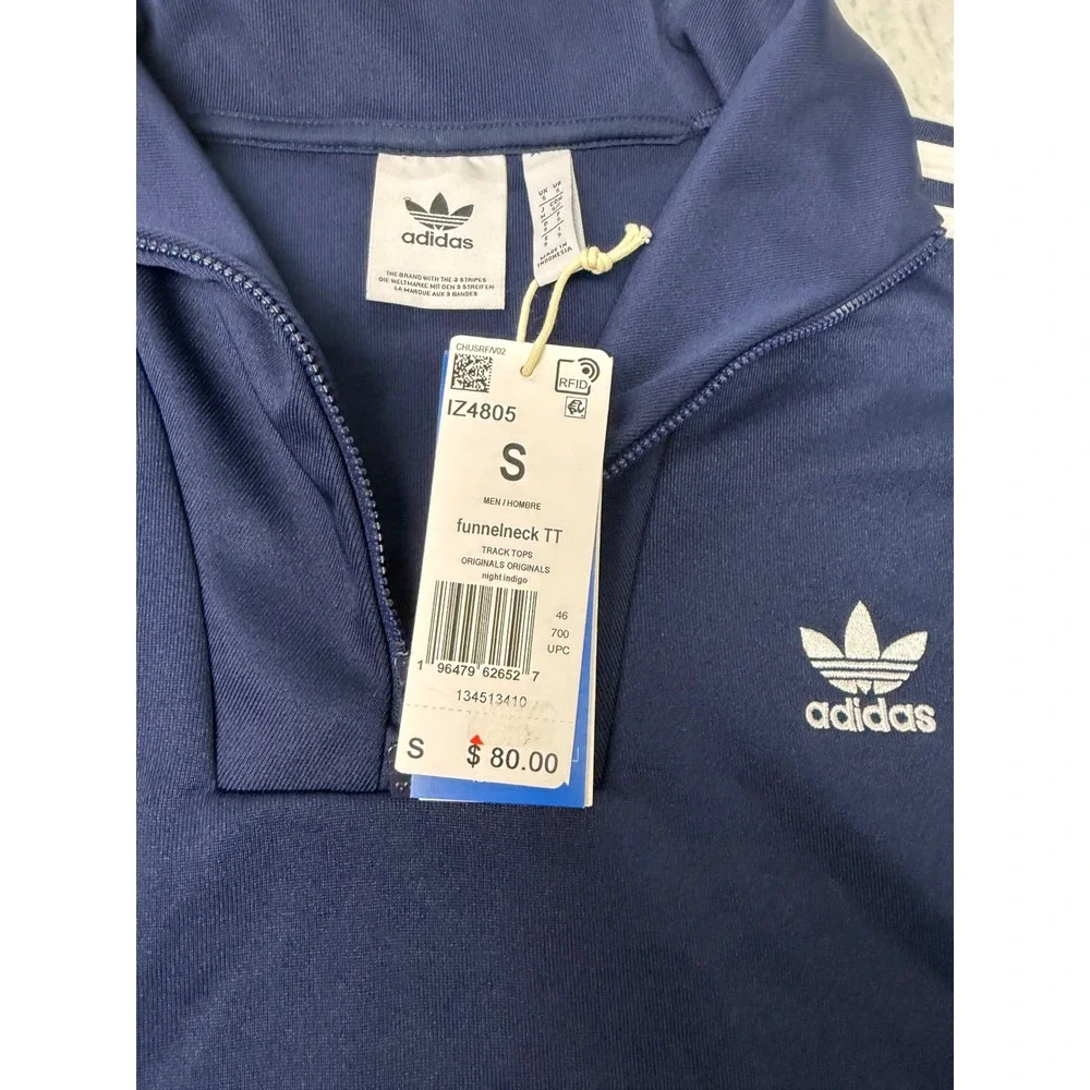 Adidas‎ Originals Funnelneck TT Track Top Night Indigo Navy IZ4805 Mens Size S